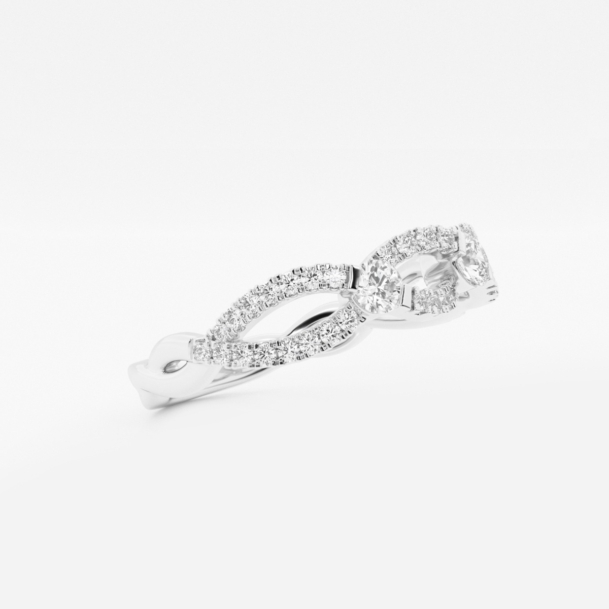 Additional Image 1 for  1/2 ctw Round Lab Grown Diamond Stackable Infinity Ring