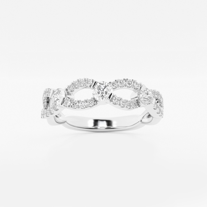 1/2 ctw Round Lab Grown Diamond Stackable Infinity Ring