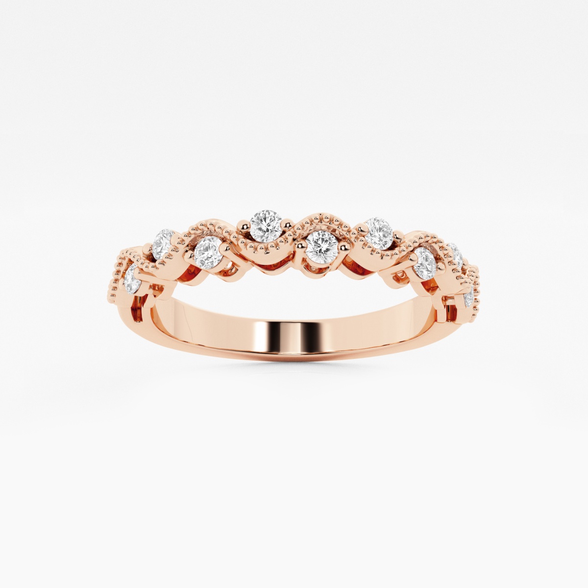 1/4 ctw Round Lab Grown Diamond Stackable Ring