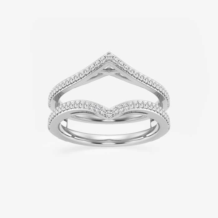 1/3 ctw Round Lab Grown Diamond Chevron Ring Enhancer