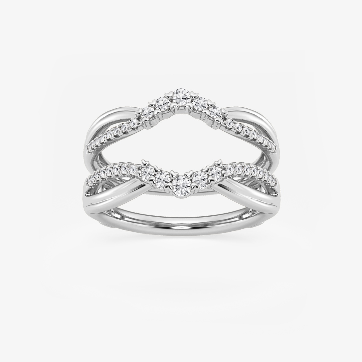 1/3 ctw Round Lab Grown Diamond Graduated Ring Enhancer