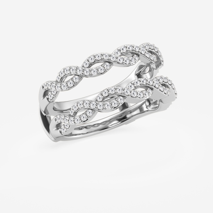 1/2 ctw Round Lab Grown Diamond Braided Ring Enhancer