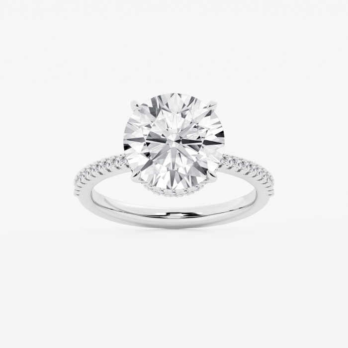 5 1/3 ctw Round Lab Grown Diamond Side Stone Engagement Ring
