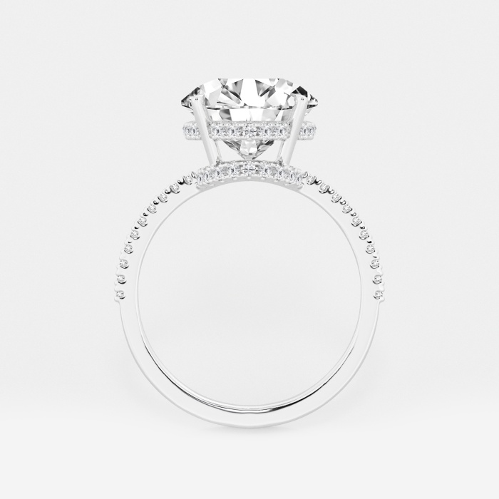 5 1/3 ctw Round Lab Grown Diamond Side Stone Engagement Ring