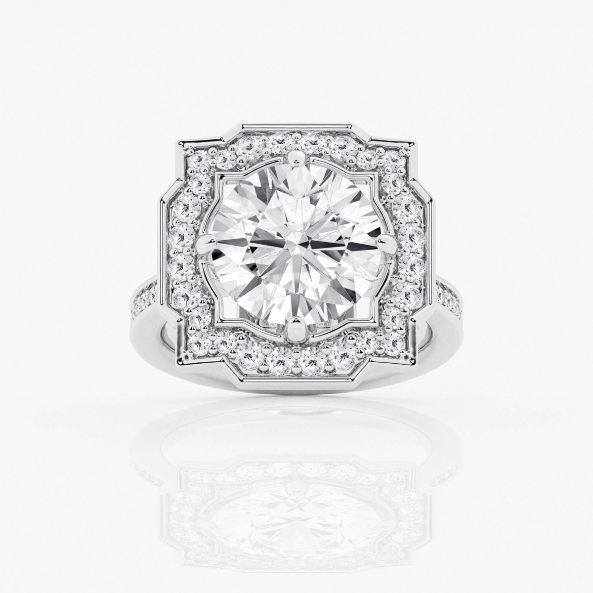 4 1/2 ctw Round Lab Grown Diamond Engagement Ring