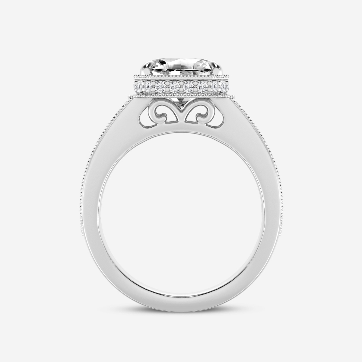 Additional Image 1 for  3 1/2 ctw Asscher Old Mine Cut Lab Grown Diamond Engagement Ring