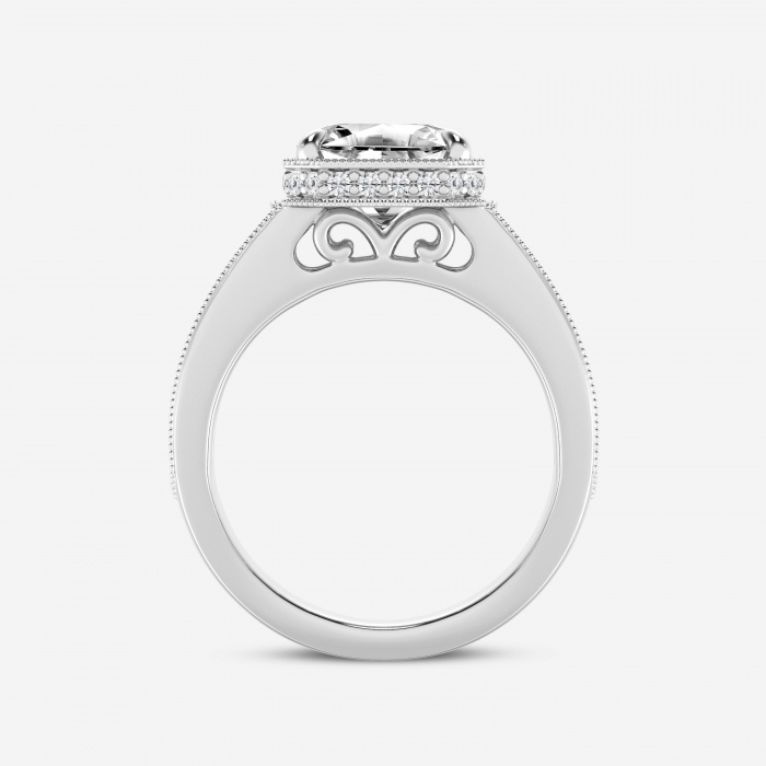 3 1/2 ctw Asscher Old Mine Cut Lab Grown Diamond Engagement Ring