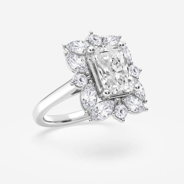 4 ctw Radiant Lab Grown Diamond Halo Engagement Ring
