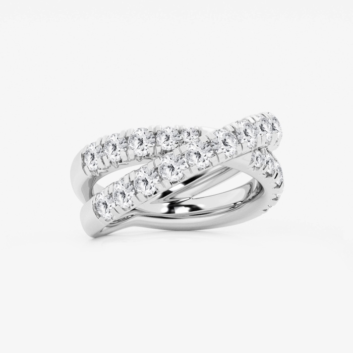 2 ctw Round Lab Grown Diamond Crossover Fashion Band