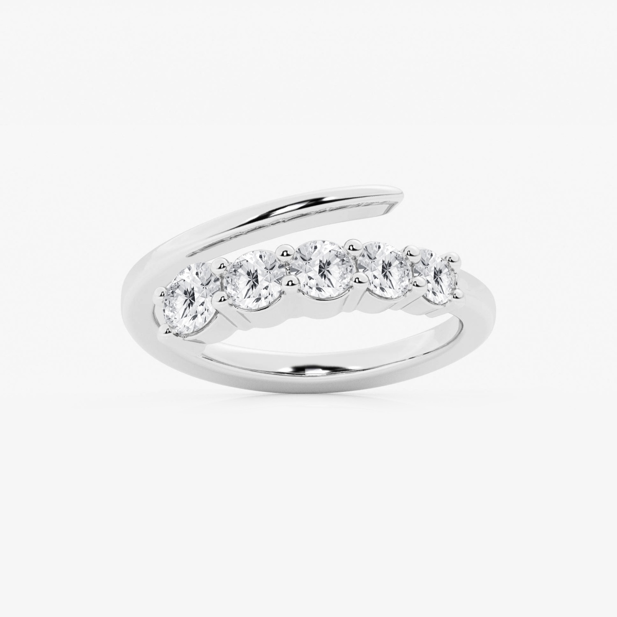 1 ctw Round Lab Grown Diamond Open Twist Fashion Band