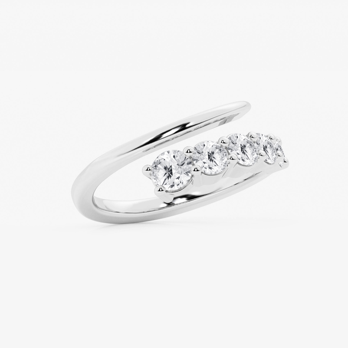 Additional Image 1 for  1 ctw Round Lab Grown Diamond Open Twist Fashion Band
