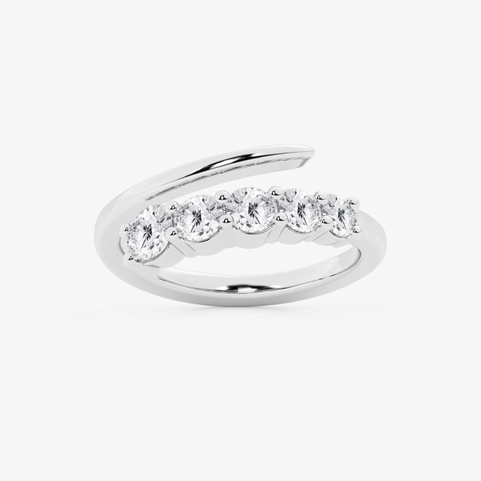 1 ctw Round Lab Grown Diamond Open Twist Fashion Band