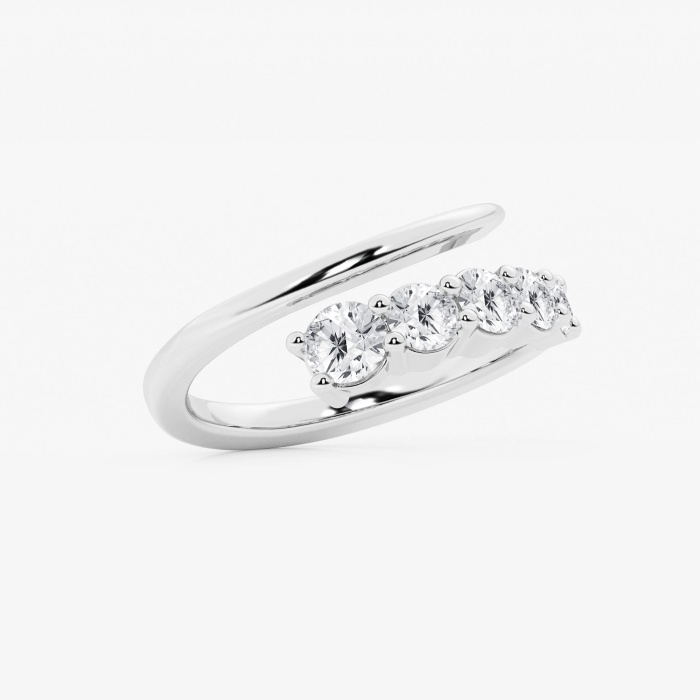 1 ctw Round Lab Grown Diamond Open Twist Fashion Band