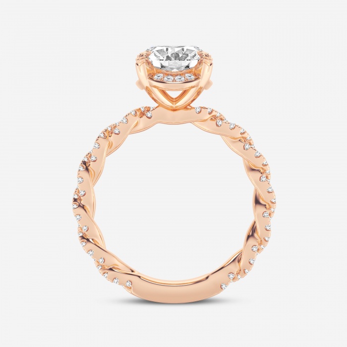 3 2/5 ctw Oval Lab Grown Diamond  Hidden Halo Engagement Ring