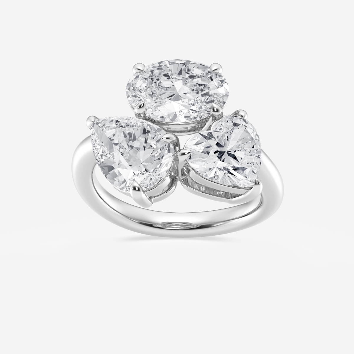 6 ctw Mosaic Abstract Three Stone Ring