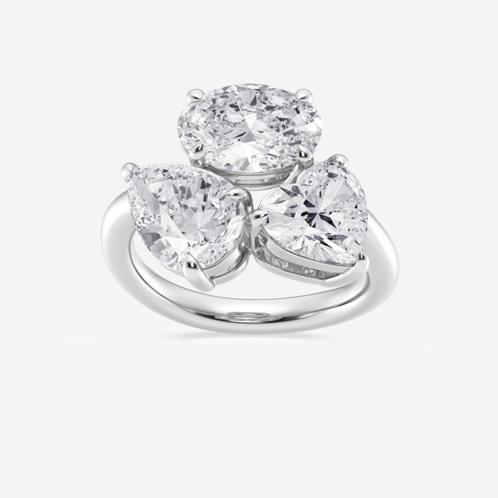 6 ctw Mosaic Abstract Three Stone Ring