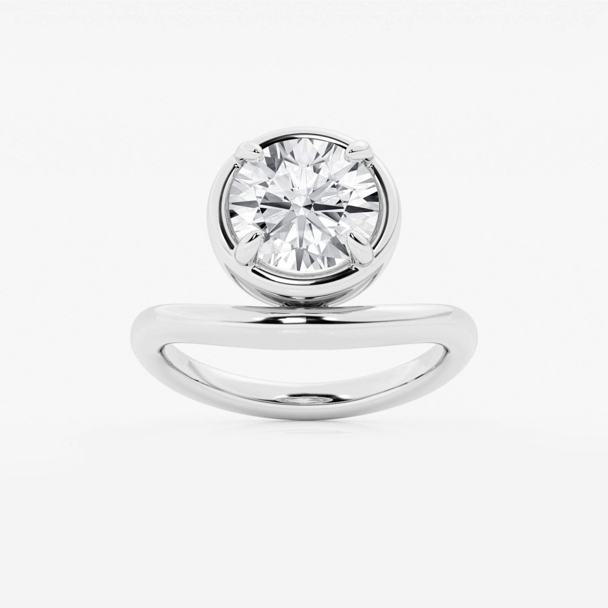 3 ctw Curve Droplet Solitaire Ring