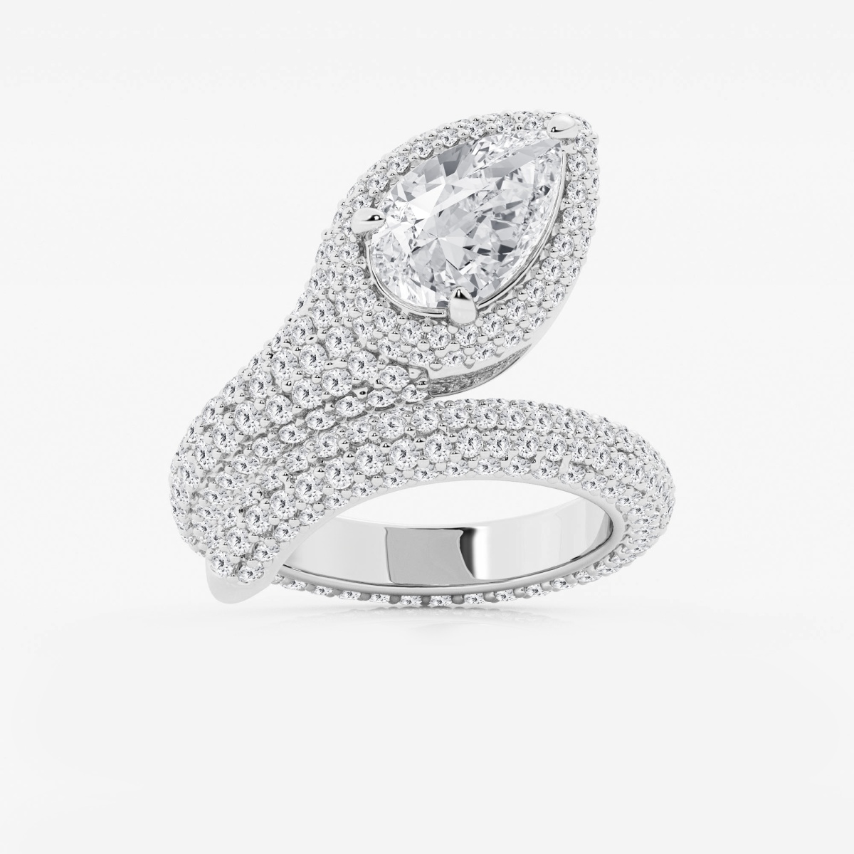 4 1/2 ctw Curve Serpent Cocktail Ring