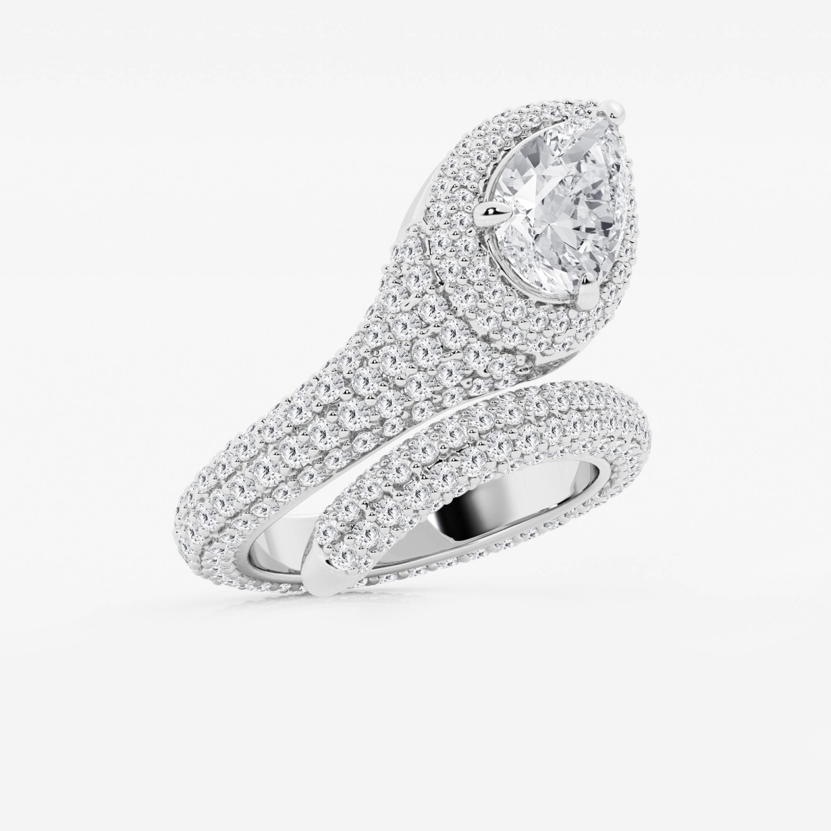 Additional Image 1 for  4 1/2 ctw Curve Serpent Cocktail Ring