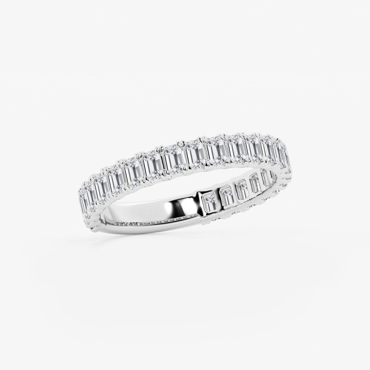 Additional Image 1 for  1 1/2 ctw Emerald Lab Grown Diamond Three Quarter Eternity Wedding Band
