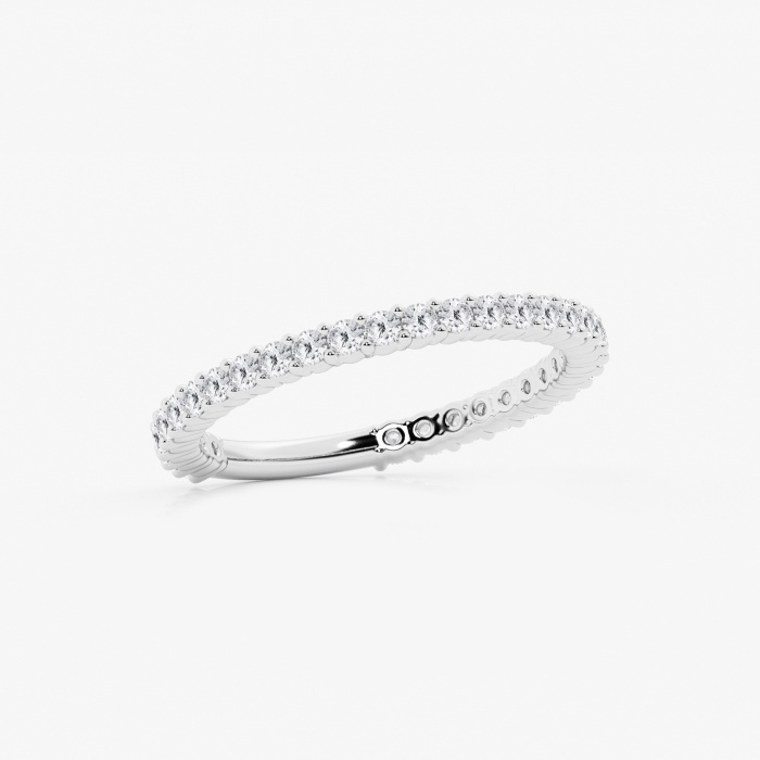 1/2 ctw Round Lab Grown Diamond Three Quarter Eternity Shared Prong Wedding Band