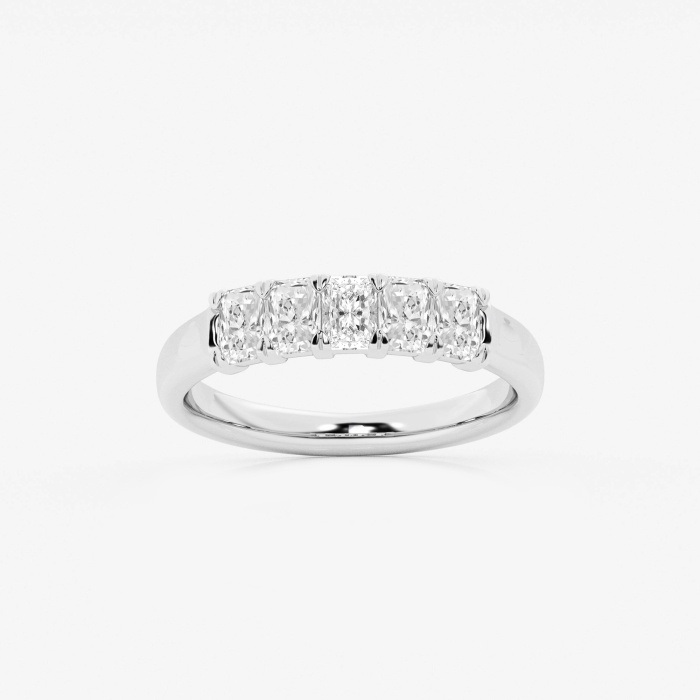 3/4 ctw Radiant Lab Grown Diamond Five-Stone Anniversary Band