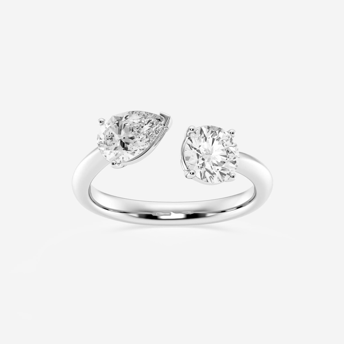 1 1/2 ctw Toi Et Moi Pear and Round Fashion Ring