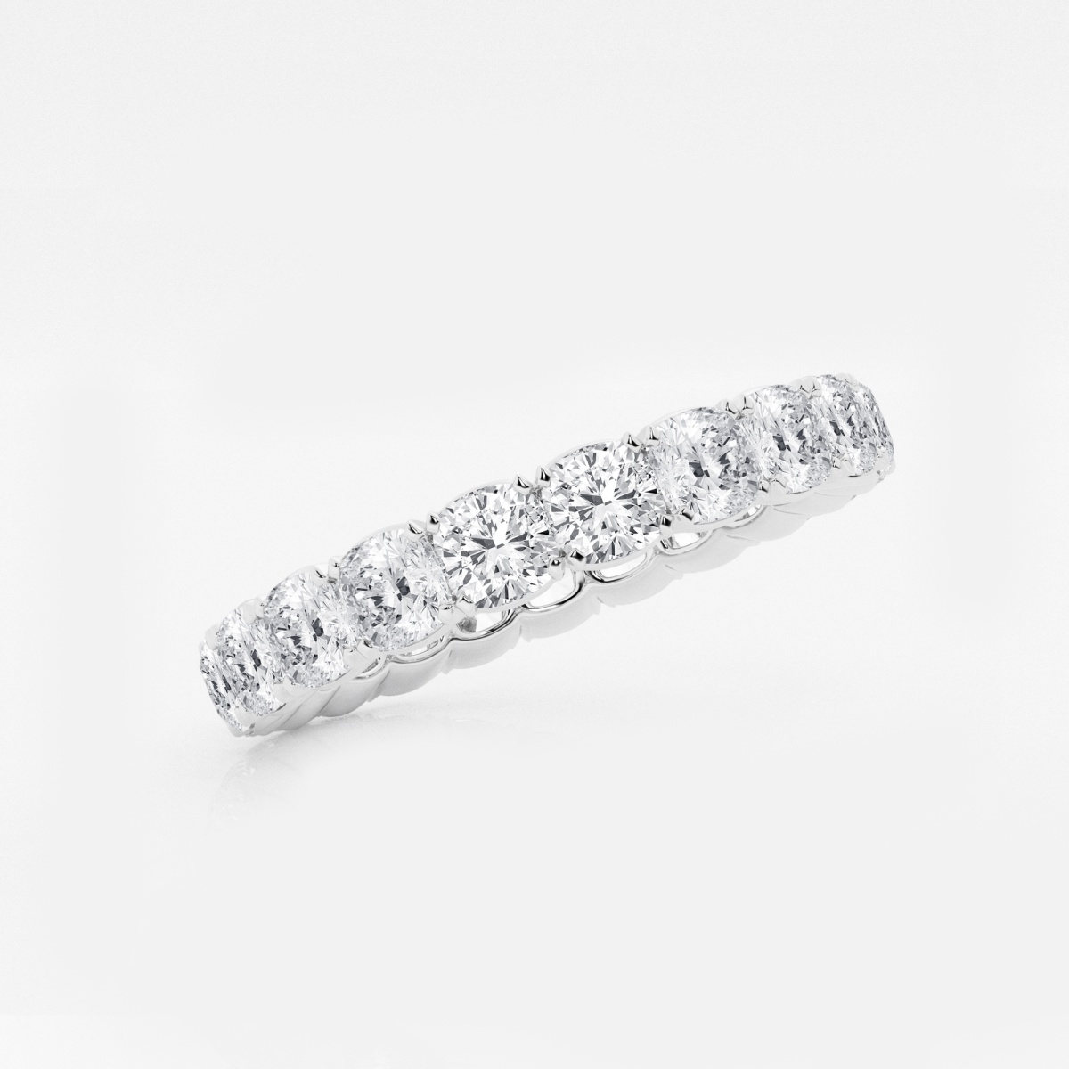 Additional Image 1 for  3 ctw Cushion Lab Grown Diamond Eternity Band - 3.2mm Width