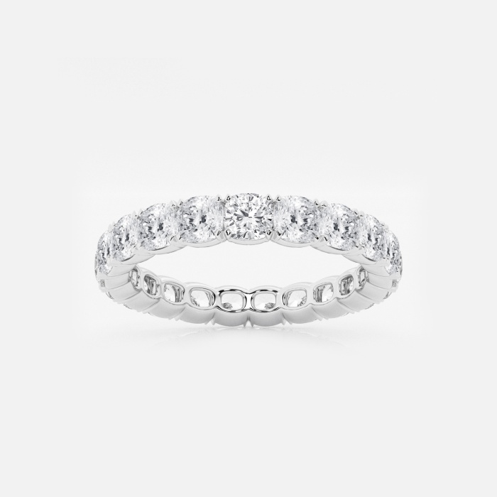 3 ctw Cushion Lab Grown Diamond Eternity Band - 3.2mm Width