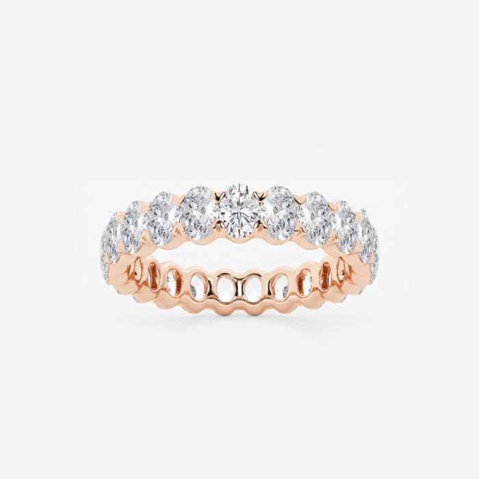 2 ctw Oval Lab Grown Diamond Eternity Band - 3.7mm Width