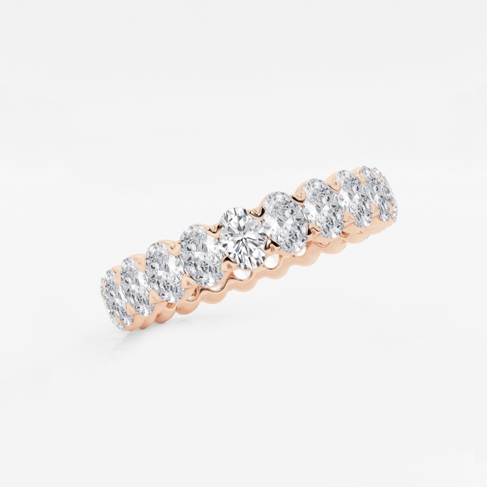 2 ctw Oval Lab Grown Diamond Eternity Band - 3.7mm Width