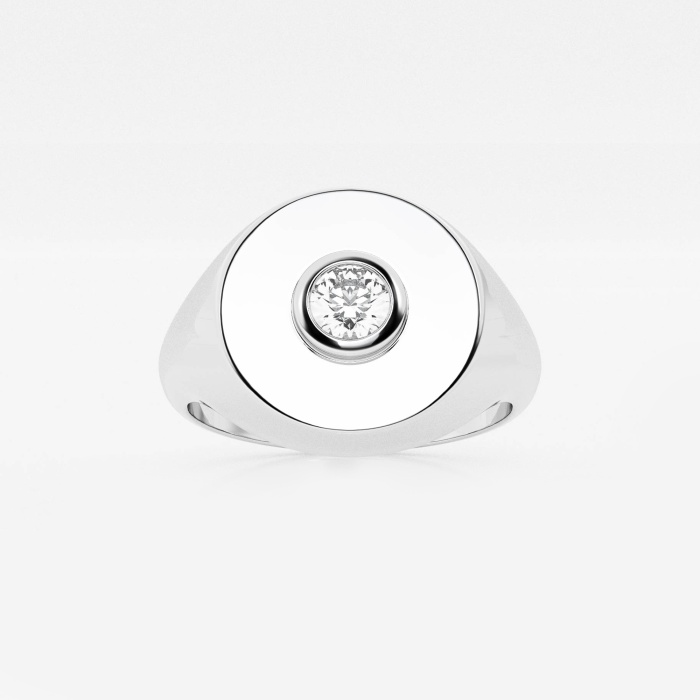 n?as Defining 1/6 ctw Round Lab Grown Diamond Signet Ring