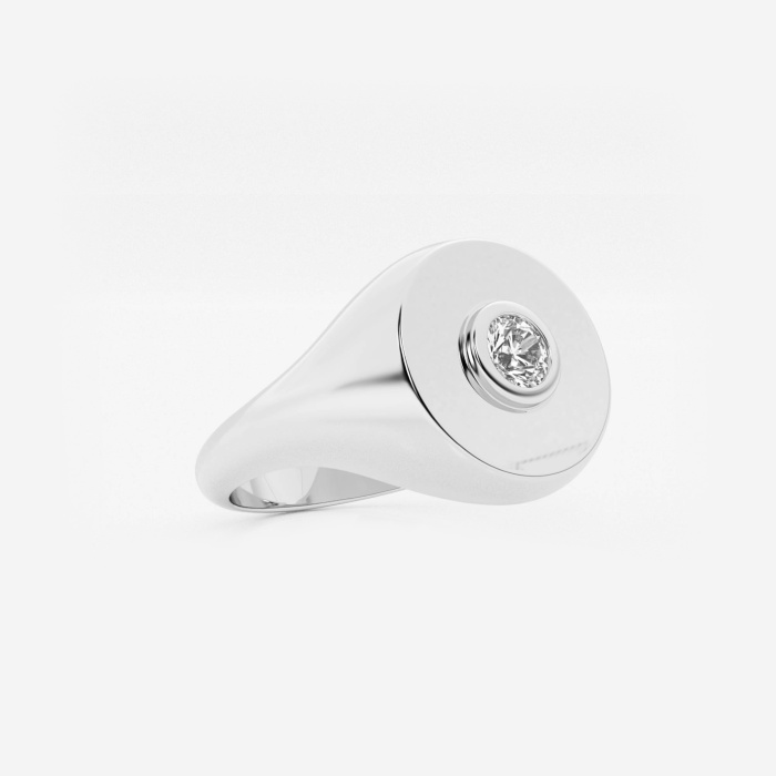 n?as Defining 1/6 ctw Round Lab Grown Diamond Signet Ring