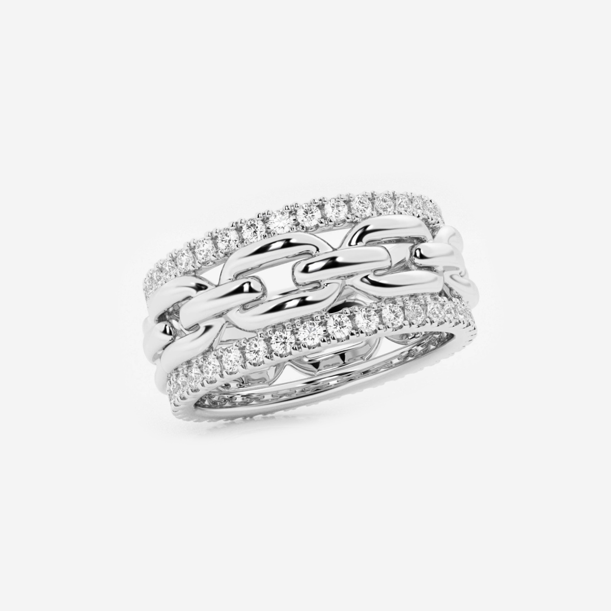 Additional Image 1 for  1 ctw Round Lab Grown Diamond Link Fashion Band