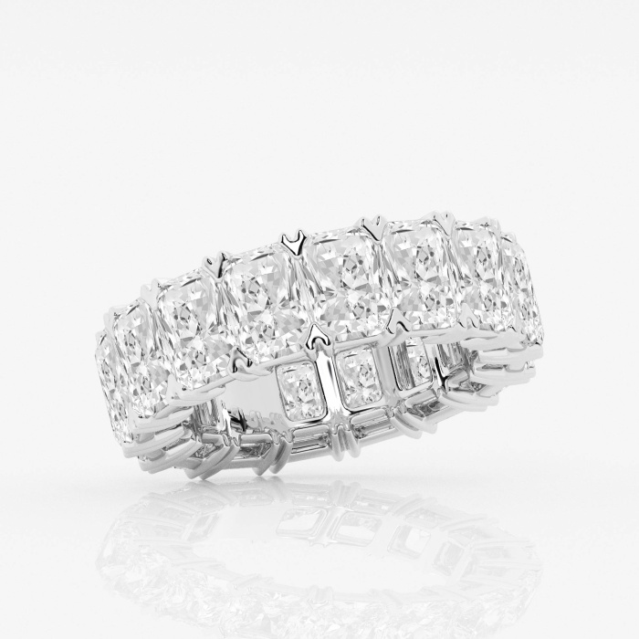 10 1/3 ctw Radiant Lab Grown Diamond V-Prong Eternity Band - 6.7mm Width