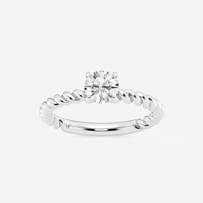 3/4 ctw Round Lab Grown Diamond Twist Solitaire Engagement Ring