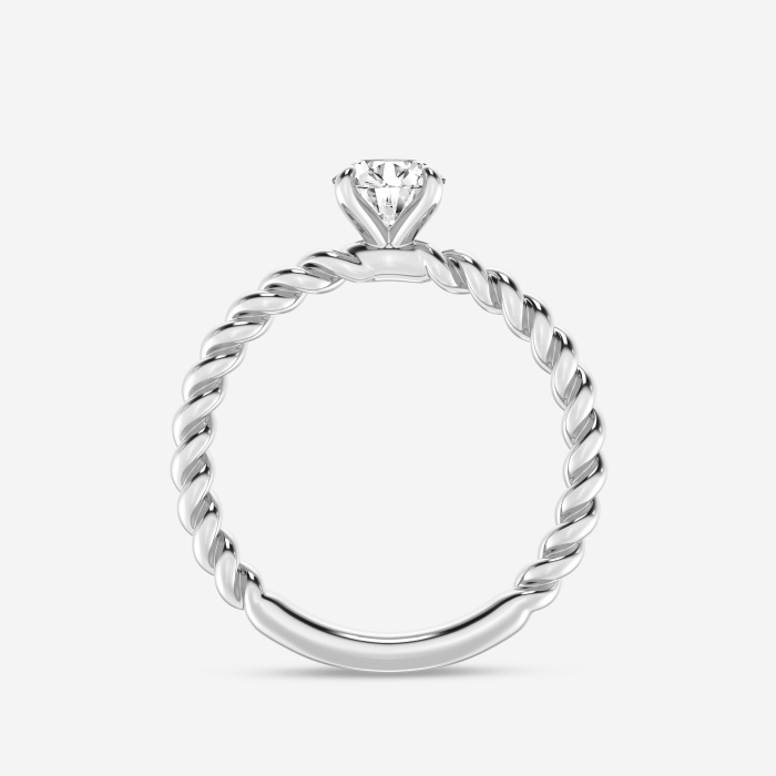 3/4 ctw Round Lab Grown Diamond Twist Solitaire Engagement Ring