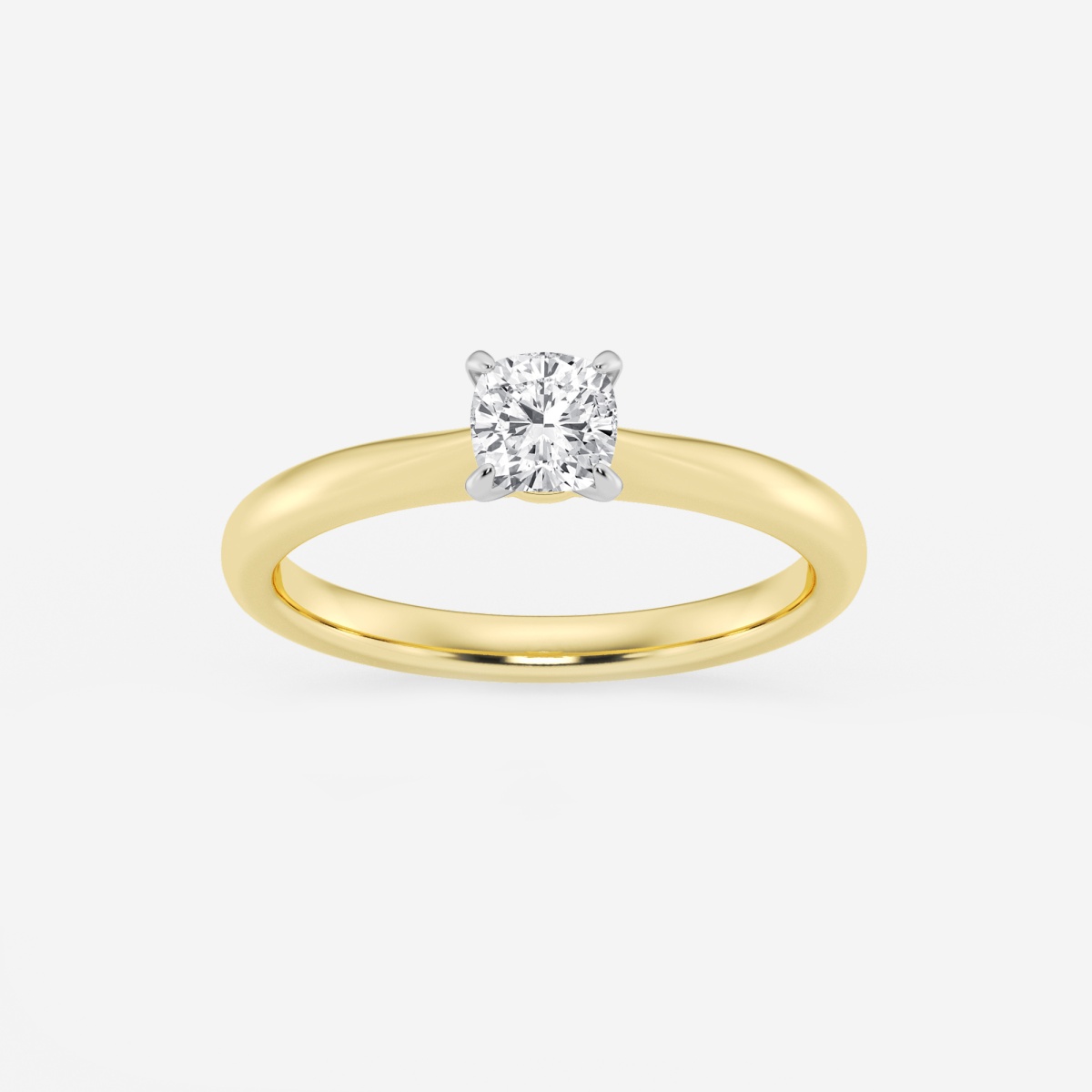 1/2 ctw Cushion Lab Grown Diamond Petite Solitaire Engagement Ring