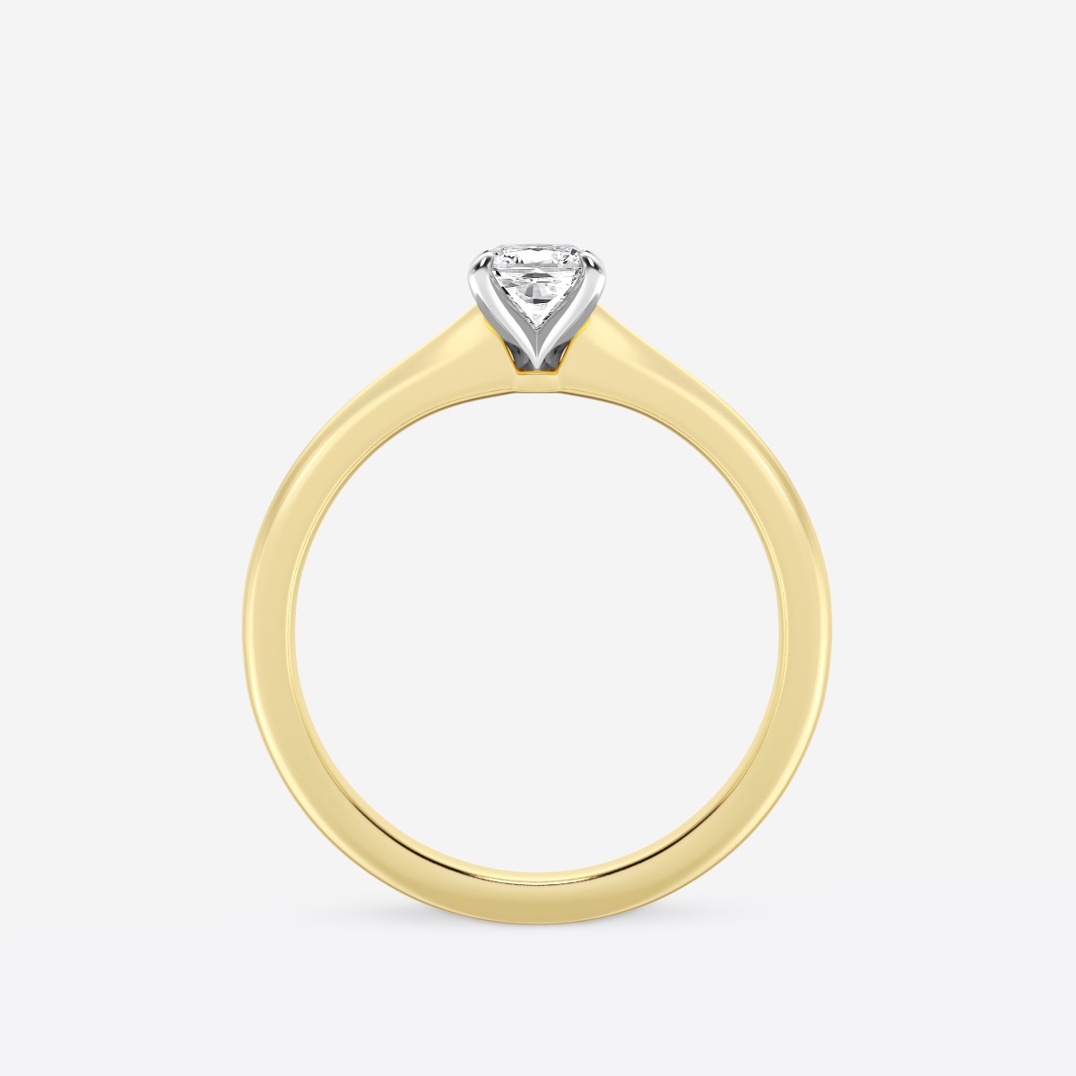 Additional Image 1 for  1/2 ctw Cushion Lab Grown Diamond Petite Solitaire Engagement Ring