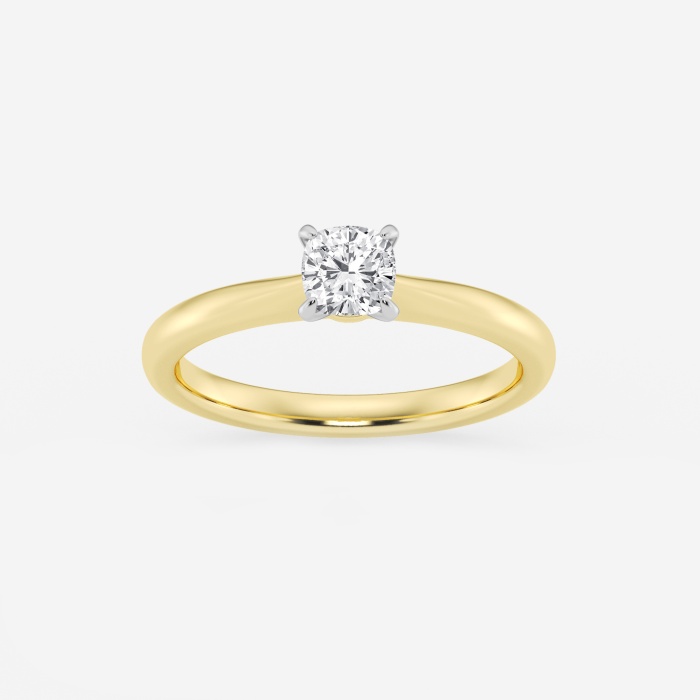 1/2 ctw Cushion Lab Grown Diamond Petite Solitaire Engagement Ring