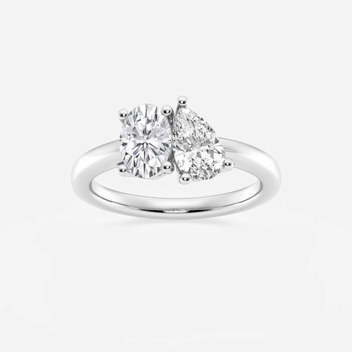 2 ctw Toi Et Moi Pear and Oval Engagement Ring