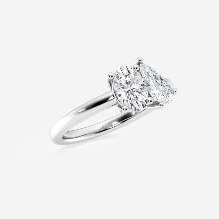 2 ctw Toi Et Moi Pear and Oval Engagement Ring