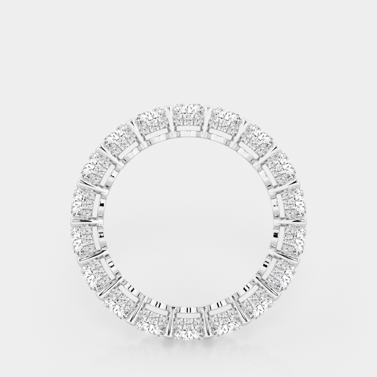 Additional Image 1 for  6 ctw Oval Lab Grown Diamond Eternity Band With Side Stone Accents - 5.5mm Width