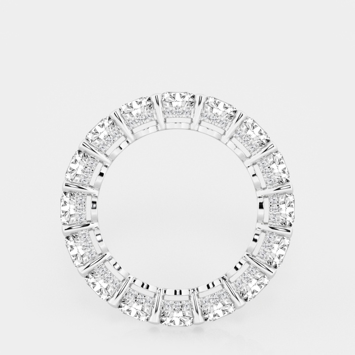 6 ctw Round Lab Grown Diamond Eternity Band With Side Stone Accents - 4.6mm Width