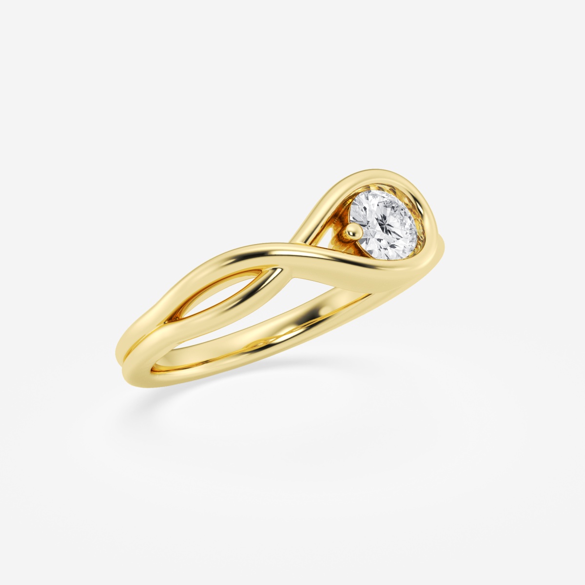 Additional Image 1 for  1/2 ctw Round Lab Grown Diamond Twist Love Knot Fashion Ring
