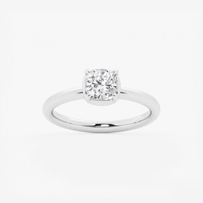 1 ctw Cushion Lab Grown Diamond Solitaire Engagement Ring