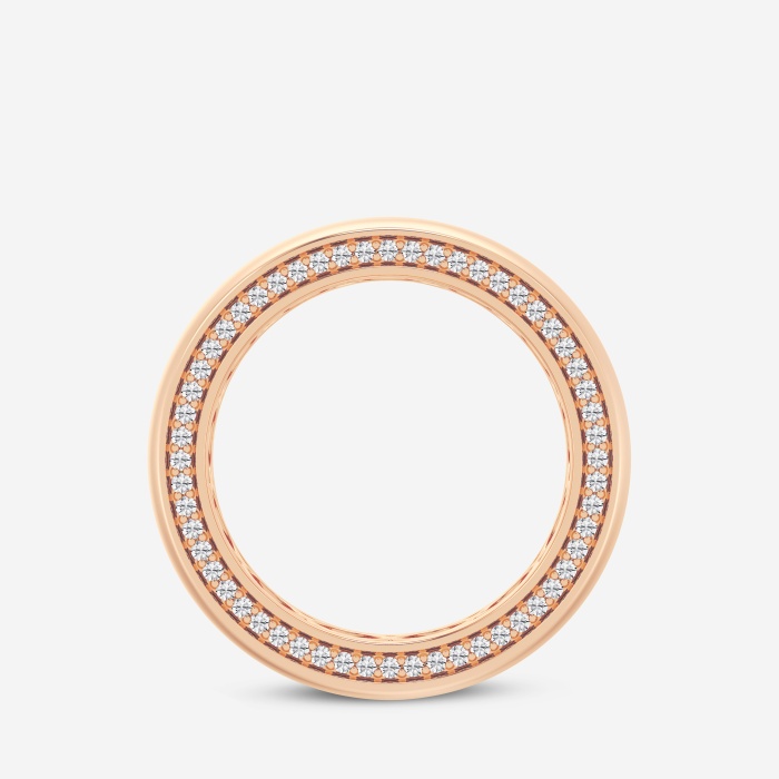1 1/2 ctw Round Lab Grown Side Diamond Eternity Band - 8mm Width