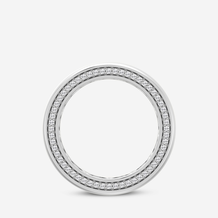 1 1/2 ctw Round Lab Grown Side Diamond Eternity Band - 8mm Width