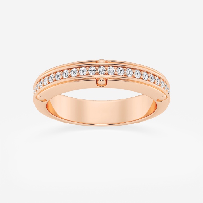 1/2 ctw Round Lab Grown Diamond Pave Set Eternity Band - 4.8mm Width