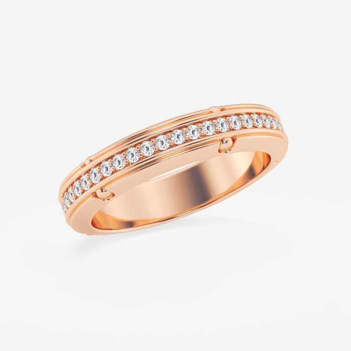 1/2 ctw Round Lab Grown Diamond Pave Set Eternity Band - 4.8mm Width